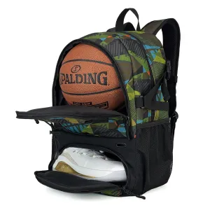 GRANDUP Basketball backpack with ball and shoes compartment Fit Volleyball soccer Swim Gym Travel large capacity sports training equipment bags
