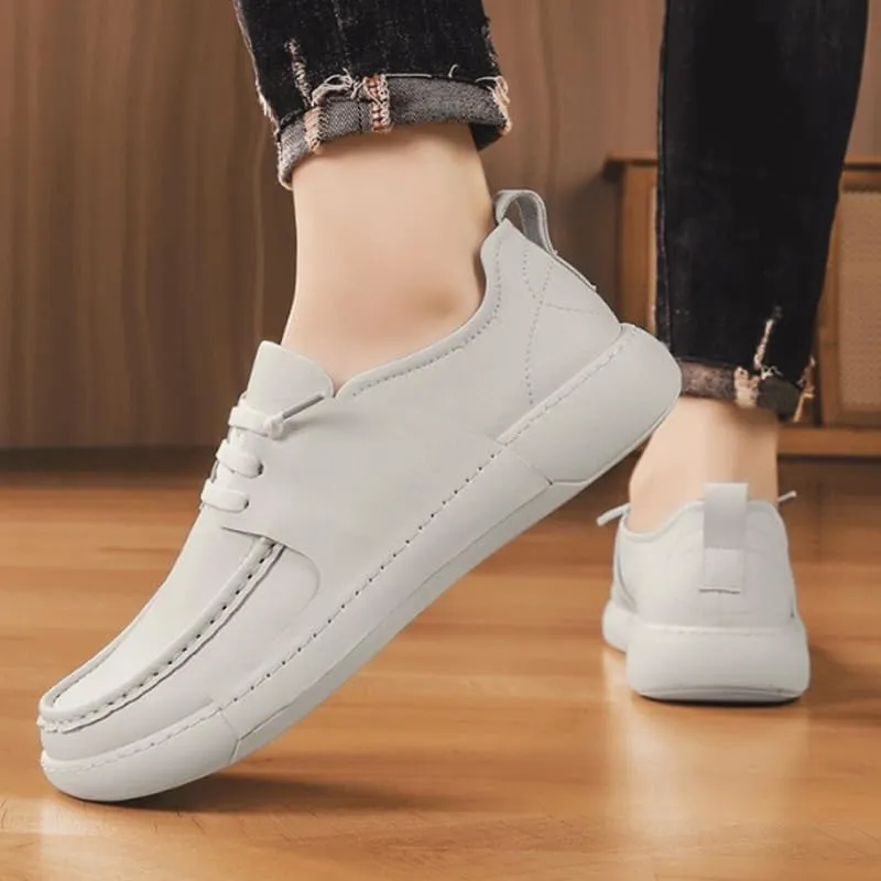 Men's Lace Up Platform Oxfords Business Casual Comfortable Walking Shoes