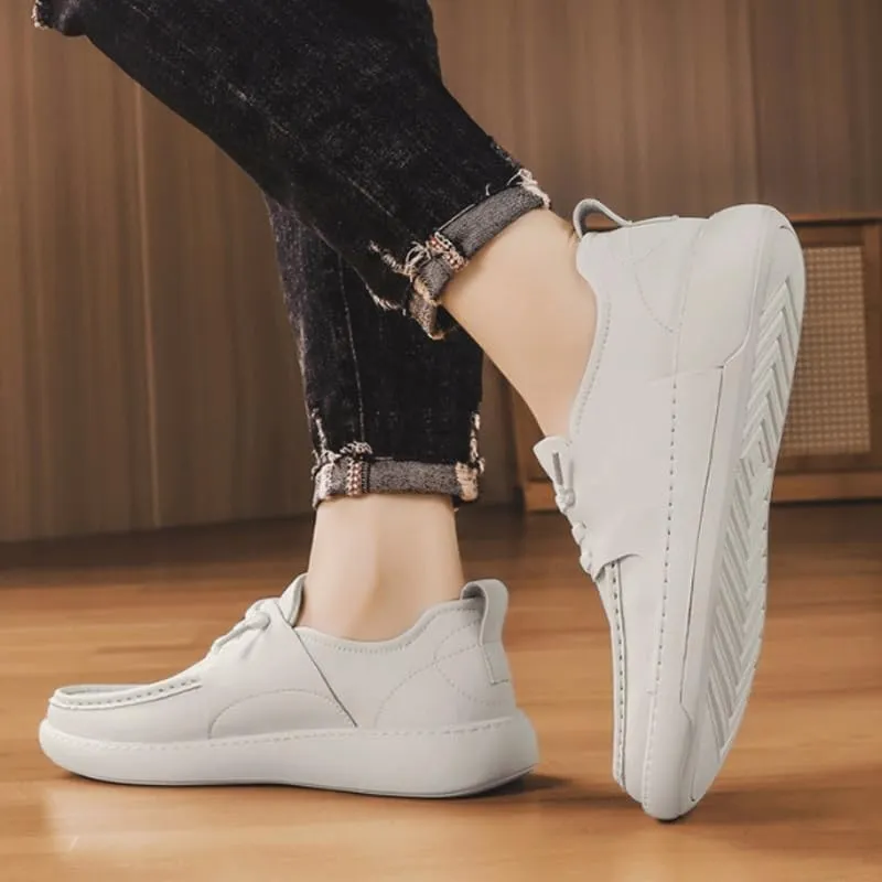 Men's Lace Up Platform Oxfords Business Casual Comfortable Walking Shoes