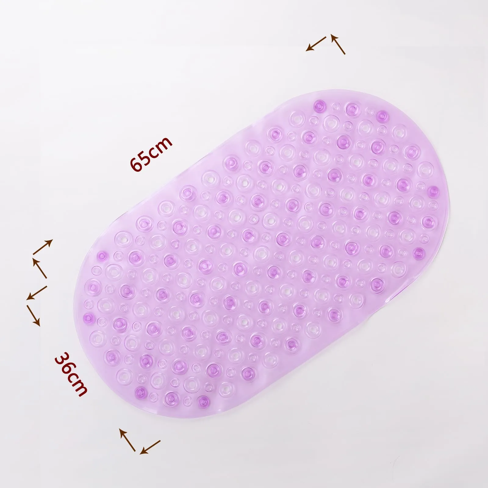 UMAI X SAVYA Home Diatom Mud Oval Bathroom Floor Mat PVC/Non-Slip & Soft/Light Weight Mat for Living Room, Anti Skid Mat for Bathroom Floor/Shower Mat/Multipurpose Mat (Purple) (Purple)